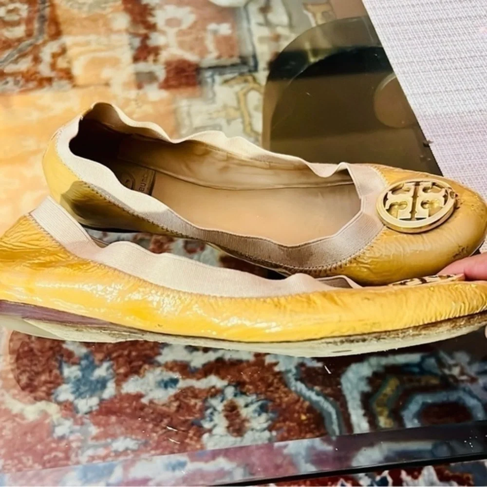 😀🥰TORY BURCH YELLOW SHOES , size8M